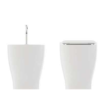 Coppia di sanitari filoparete con copriwater slim modello Gran Mascalzone cm 52 - senza brida