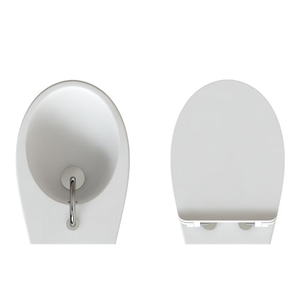Coppia di sanitari sospesi con copriwater slim modello Gran Mascalzone cm 52- senza brida