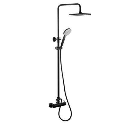 Colonna doccia nero orientabile con soffione 20cm, doccino e termostatico TM3C by CeramicStore | Lo specialista del tuo bagno