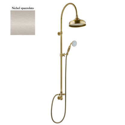 Colonna doccia nichel orientabile con soffione Lord, doccino e termostatico TM3C by CeramicStore | Lo specialista del tuo bagno