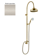 Colonna doccia nichel orientabile con soffione Lord, deviatore e attacco per flessibile by CeramicStore | Lo specialista del tuo bagno