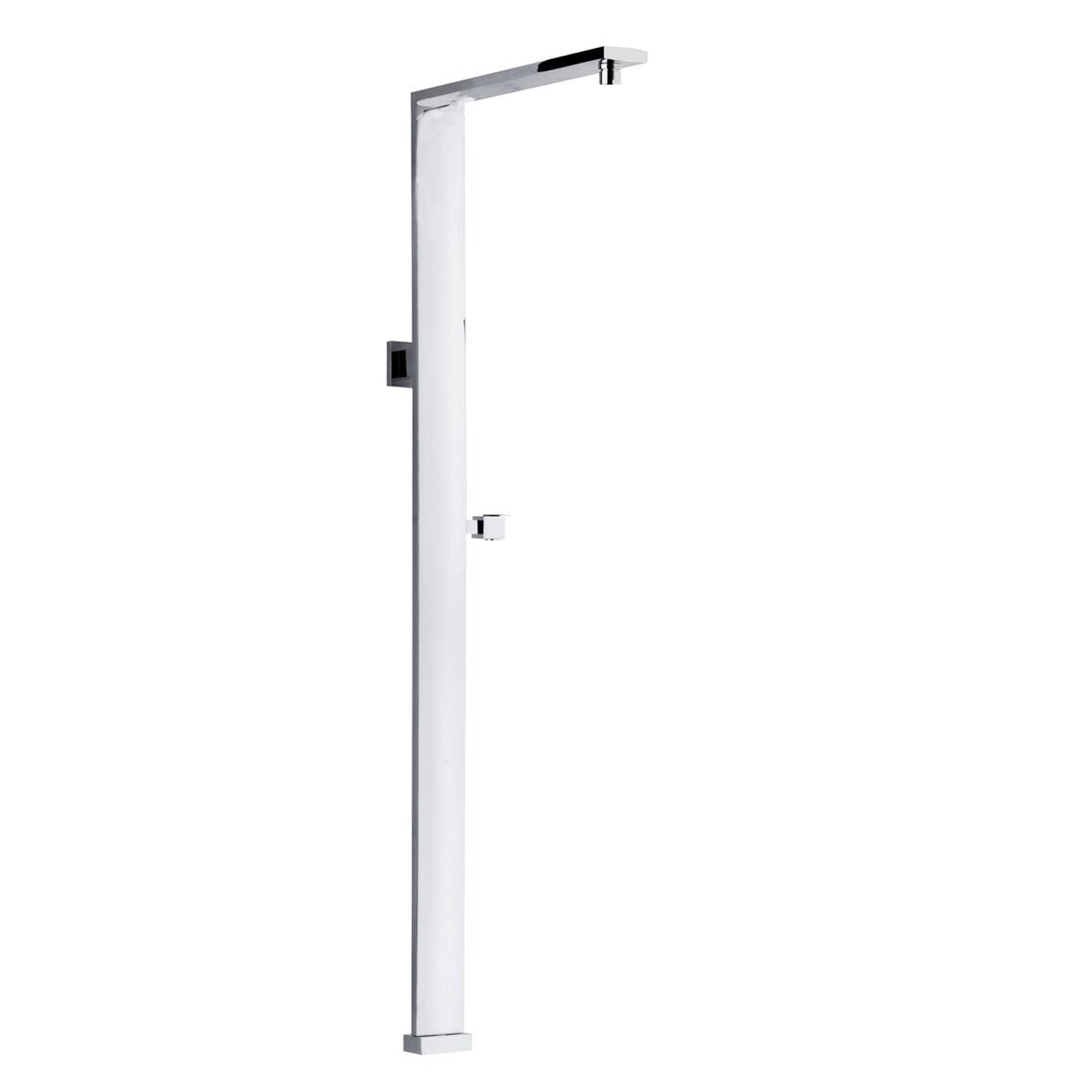 Colonna doccia rettangolare in ottone con supporto e attacco 3/4F by CeramicStore | Lo specialista del tuo bagno