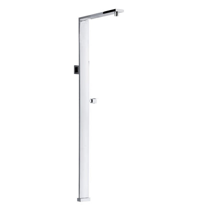 Colonna doccia rettangolare in ottone con supporto e attacco 3/4F by CeramicStore | Lo specialista del tuo bagno