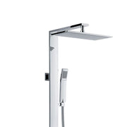 Colonna doccia rettangolare in ottone con soffione 37x18cm e doccino by CeramicStore | Lo specialista del tuo bagno