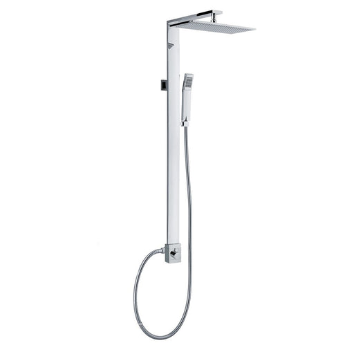 Colonna doccia rettangolare in ottone con presa acqua a muro by CeramicStore | Lo specialista del tuo bagno