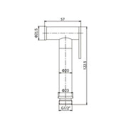 Doccia shut off Reflex in ottone attacco 1/2M nichel spazzolato by CeramicStore | Lo specialista del tuo bagno
