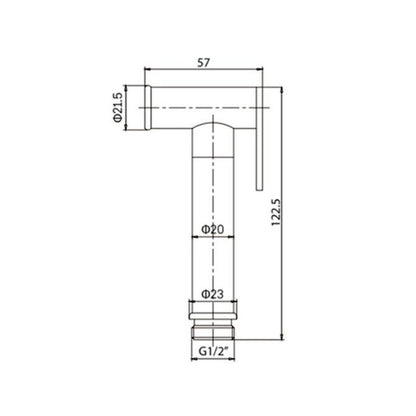 Doccia shut off Reflex in ottone attacco 1/2M bronzo by CeramicStore | Lo specialista del tuo bagno