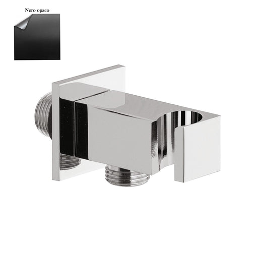 Supporto doccia fisso in ottone serie Glamour con innesto conico nero by CeramicStore | Lo specialista del tuo bagno