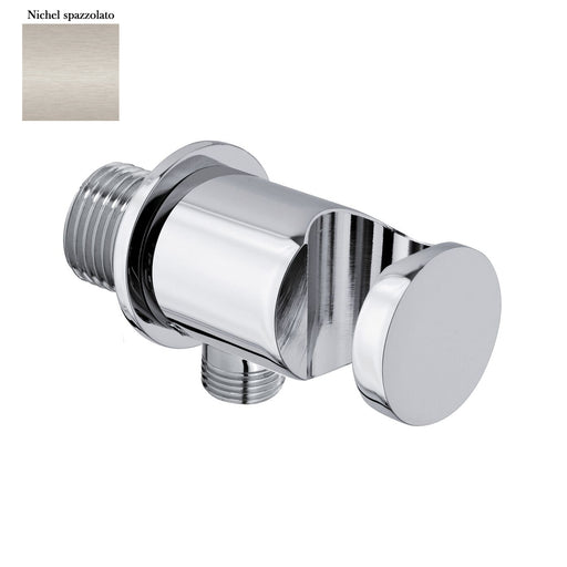 Supporto doccia fisso in ottone serie Arte con innesto conico nichel by CeramicStore | Lo specialista del tuo bagno