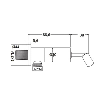 Supporto doccia snodato in ottone serie Arte by CeramicStore | Lo specialista del tuo bagno