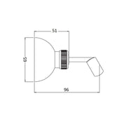 Supporto in metallo conico con forcella in abs by CeramicStore | Lo specialista del tuo bagno