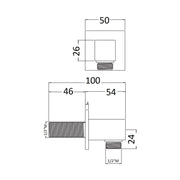 Presa acqua in ottone modello Glamour attacco 1/2MM by CeramicStore | Lo specialista del tuo bagno
