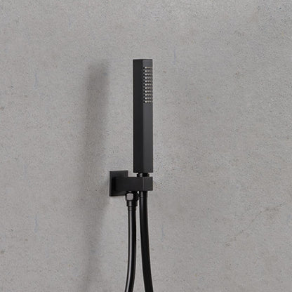 Doccetta quadra minimal in ottone verniciato nero modello Amy by Ares by CeramicStore | Lo specialista del tuo bagno