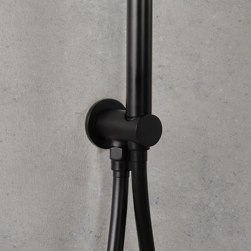 Kit doccia completo di doccetta tonda presa acqua e flessibile nero opaco Ares by CeramicStore | Lo specialista del tuo bagno