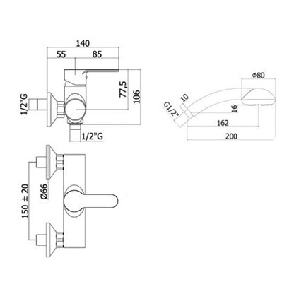 Set di miscelatori Paffoni Blu lavabo, bidet e doccia by CeramicStore | Lo specialista del tuo bagno