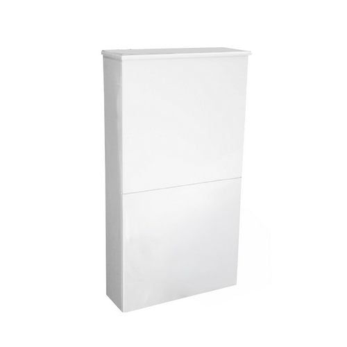 Parete attrezzata in mdf con cassetta di scarico in abs bianco