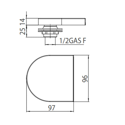 Bossini Bocca vasca ottone con getto a cascata E86905 POLO by CeramicStore | Lo specialista del tuo bagno