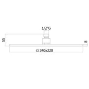 Soffione doccia rettangolare anticalcare Paffoni City 34x22 cm by CeramicStore | Lo specialista del tuo bagno