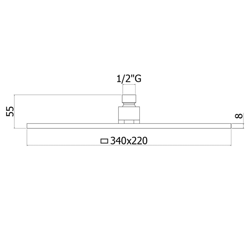Soffione doccia rettangolare anticalcare Paffoni City 34x22 cm by CeramicStore | Lo specialista del tuo bagno