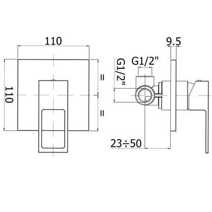 Set di miscelatori lavabo, bidet e doccia Paffoni Elle deisgn squadrato by CeramicStore | Lo specialista del tuo bagno