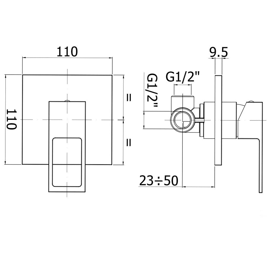 Set di miscelatori lavabo, bidet e doccia Paffoni Elle deisgn squadrato by CeramicStore | Lo specialista del tuo bagno