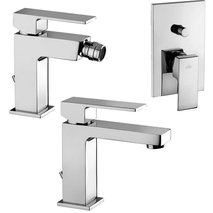 Set di miscelatori lavabo, bidet e doccia incasso con deviatore Paffoni Elle by CeramicStore | Lo specialista del tuo bagno