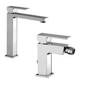 Set di miscelatori lavabo alto e bidet Paffoni Elle design squadrato by CeramicStore | Lo specialista del tuo bagno