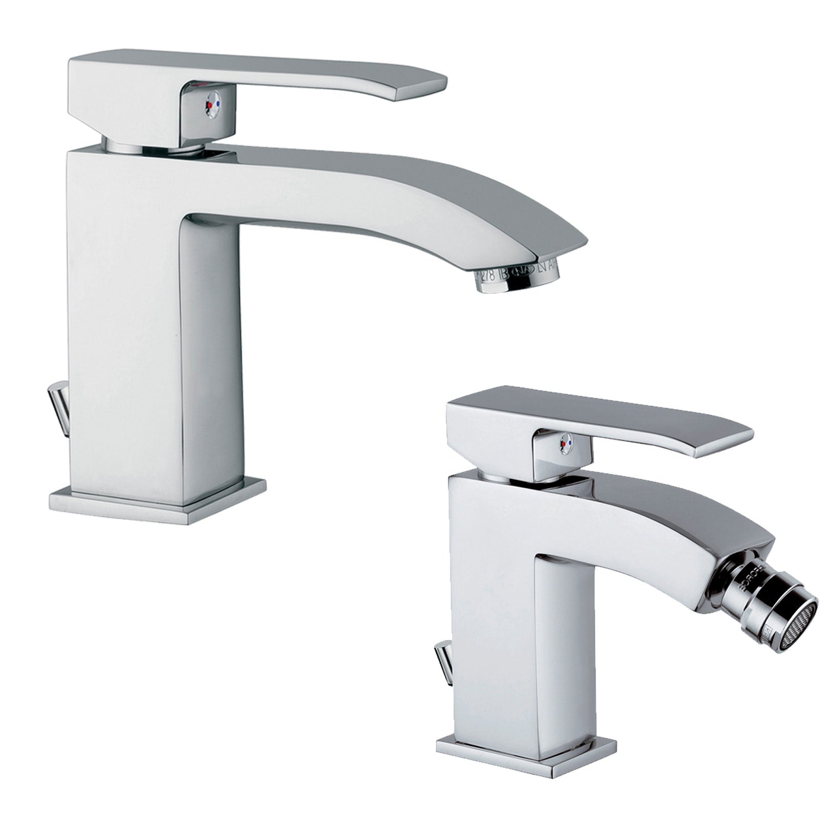 Set di miscelatori da bagno Paffoni Level Lavabo + Bidet con piletta di scarico by CeramicStore | Lo specialista del tuo bagno