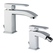 Set di miscelatori da bagno Paffoni Level Lavabo + Bidet con piletta di scarico by CeramicStore | Lo specialista del tuo bagno