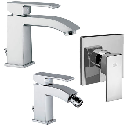 Set di miscelatori da bagno Paffoni Level lavabo, bidet e doccia by CeramicStore | Lo specialista del tuo bagno
