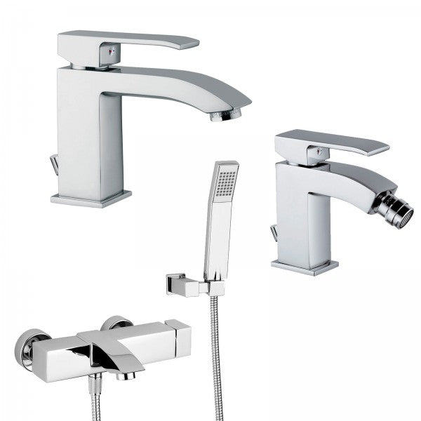 Set di miscelatori da bagno Paffoni Level lavabo, bidet e vasca con duplex by CeramicStore | Lo specialista del tuo bagno