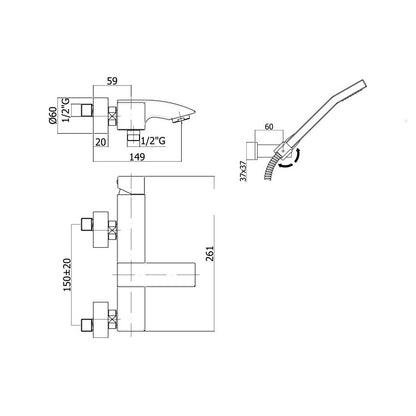 Set di miscelatori da bagno Paffoni Level lavabo, bidet e vasca con duplex by CeramicStore | Lo specialista del tuo bagno