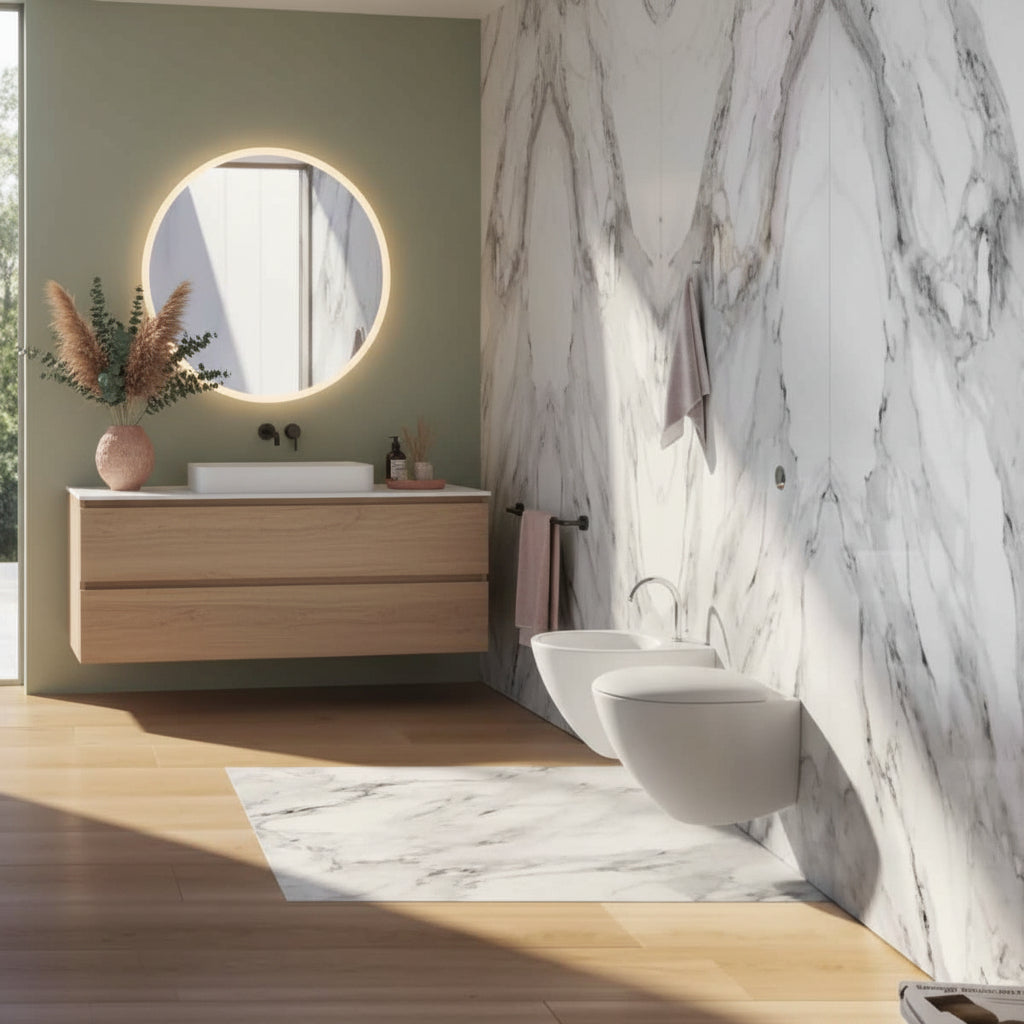 Sanitari sospesi moderni Domus Falerii modello Mascalzone con sedile Soft Close