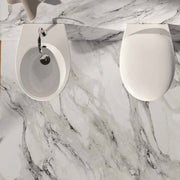 Sanitari sospesi moderni Domus Falerii Mascalzone profondità 48 cm  con sedile normal close