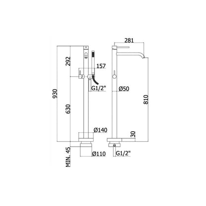 Miscelatore Lavabo a pavimento Paffoni Light LIG031CR by CeramicStore | Lo specialista del tuo bagno