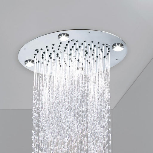 Soffione tondo d.290 Bossini OKI-Flat Light per controsiffitto con luci a led by CeramicStore | Lo specialista del tuo bagno