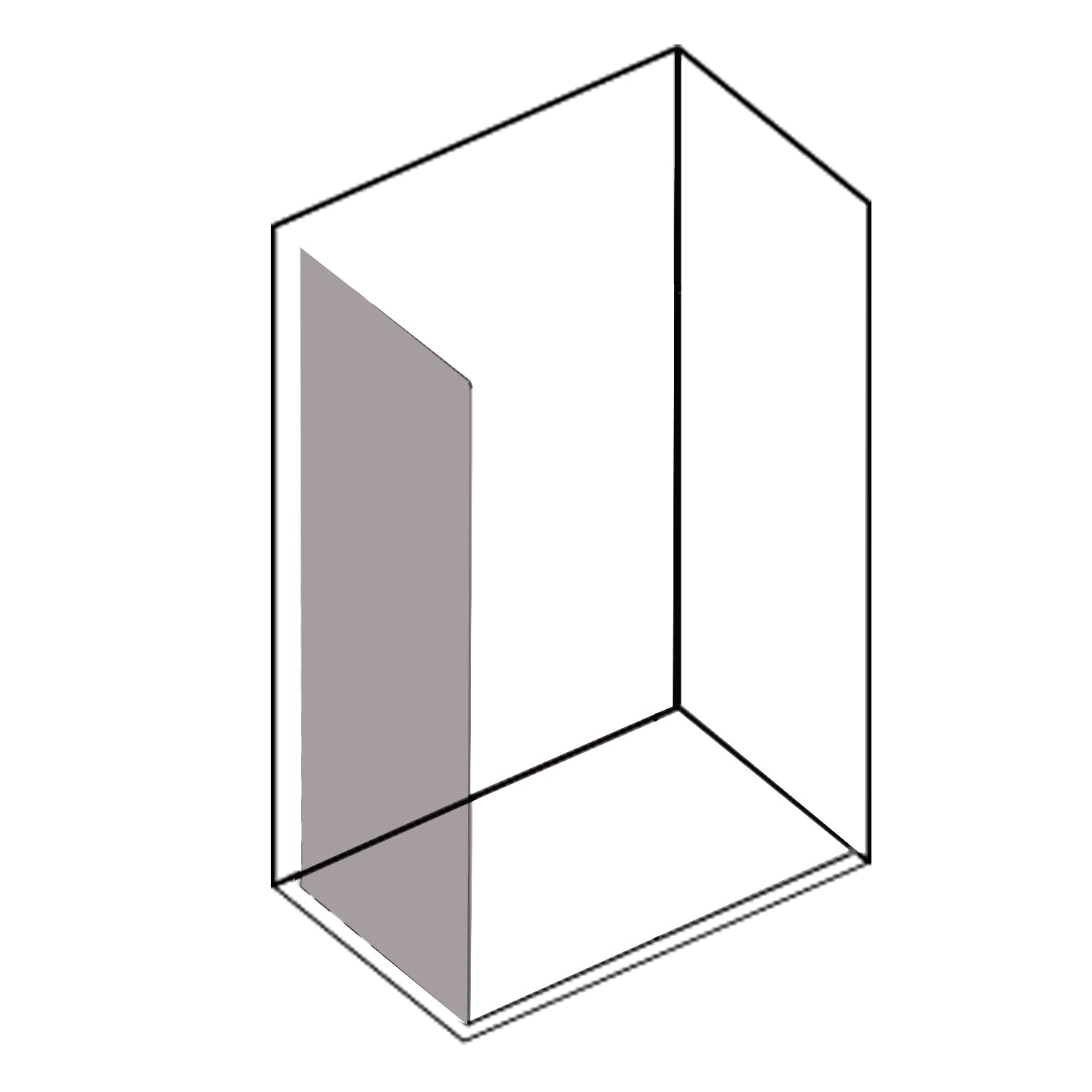Pannello fisso da cm 80 per installazione su box doccia apertura scorrevole modello Glory in cristallo temperato mm 8 by CeramicStore | Lo specialista del tuo bagno