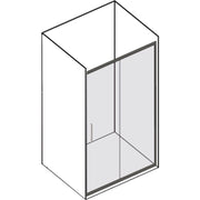 Porta doccia scorrevole da cm 128 installazione a nicchia modello Glory in cristallo temperato mm 8 by CeramicStore | Lo specialista del tuo bagno