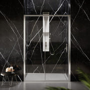 Porta doccia scorrevole da cm 128 installazione a nicchia modello Glory in cristallo temperato mm 8 by CeramicStore | Lo specialista del tuo bagno