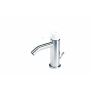 Rubinetto miscelatore Bidet con scarico in acciaio inox Finitura Spazzolata con Maniglia colore Neve Tubico Colorado by CeramicStore | Lo specialista del tuo bagno