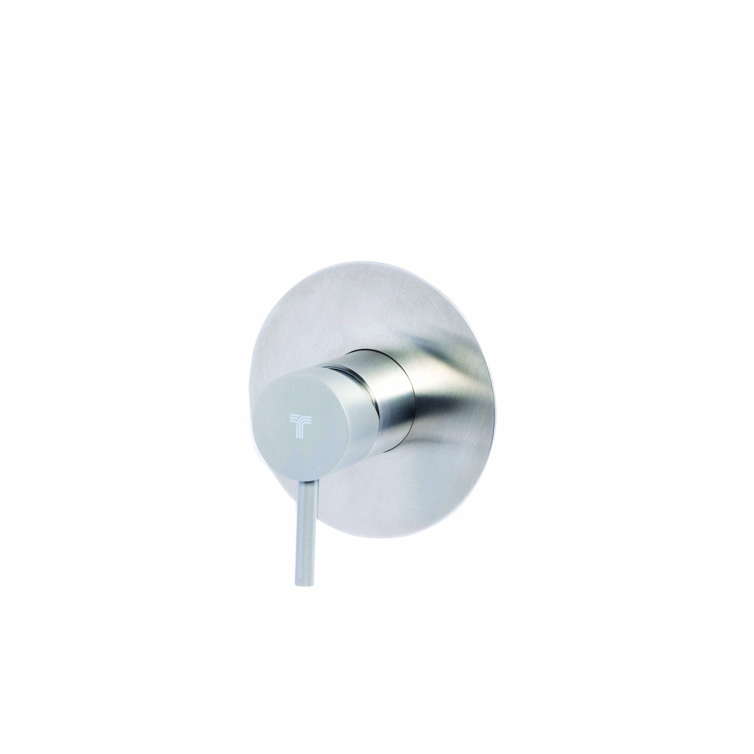 Rubinetto miscelatore Doccia incasso a una via in acciaio inox Finitura Spazzolata con Maniglia colore Roccia Tubico Colorado by CeramicStore | Lo specialista del tuo bagno