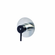 Rubinetto miscelatore Doccia incasso a una via in acciaio inox Finitura Spazzolata con Maniglia colore Carbone Tubico Colorado by CeramicStore | Lo specialista del tuo bagno