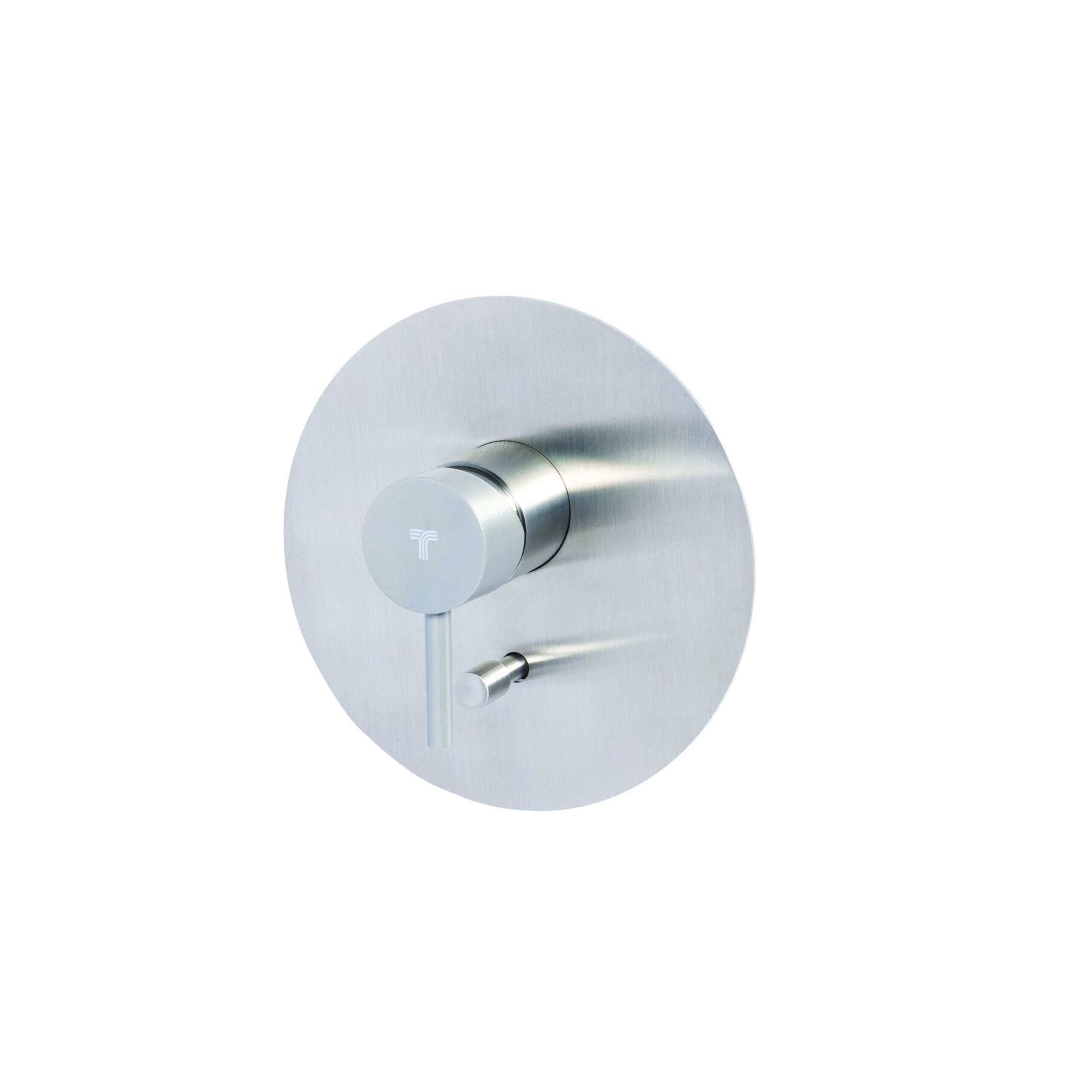 Rubinetto miscelatore Doccia incasso con deviatore a due vie in acciaio inox Finitura Spazzolata con Maniglia colore Roccia Tubico Colorado by CeramicStore | Lo specialista del tuo bagno
