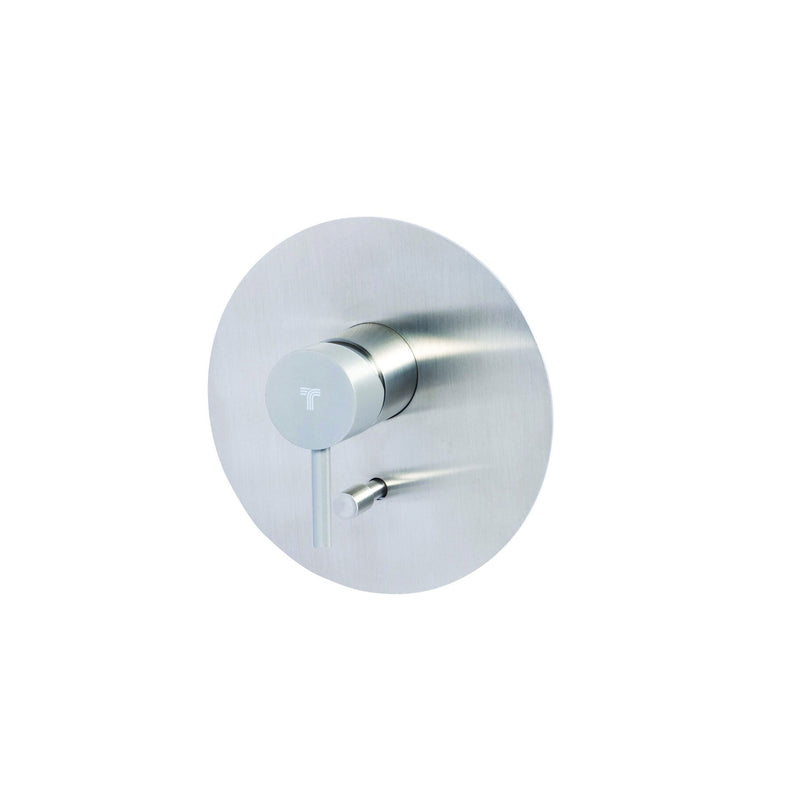Rubinetto miscelatore Doccia incasso con deviatore a due vie in acciaio inox Finitura Spazzolata con Maniglia colore Roccia Tubico Colorado by CeramicStore | Lo specialista del tuo bagno