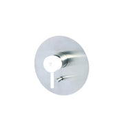 Rubinetto miscelatore Doccia incasso con deviatore a due vie in acciaio inox Finitura Spazzolata con Maniglia colore Neve Tubico Colorado by CeramicStore | Lo specialista del tuo bagno