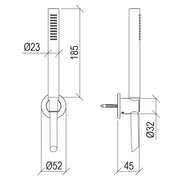 Set doccia in acciaio Inox 316L con con doccetta anticalcare anticalcare flessibile e presa acqua