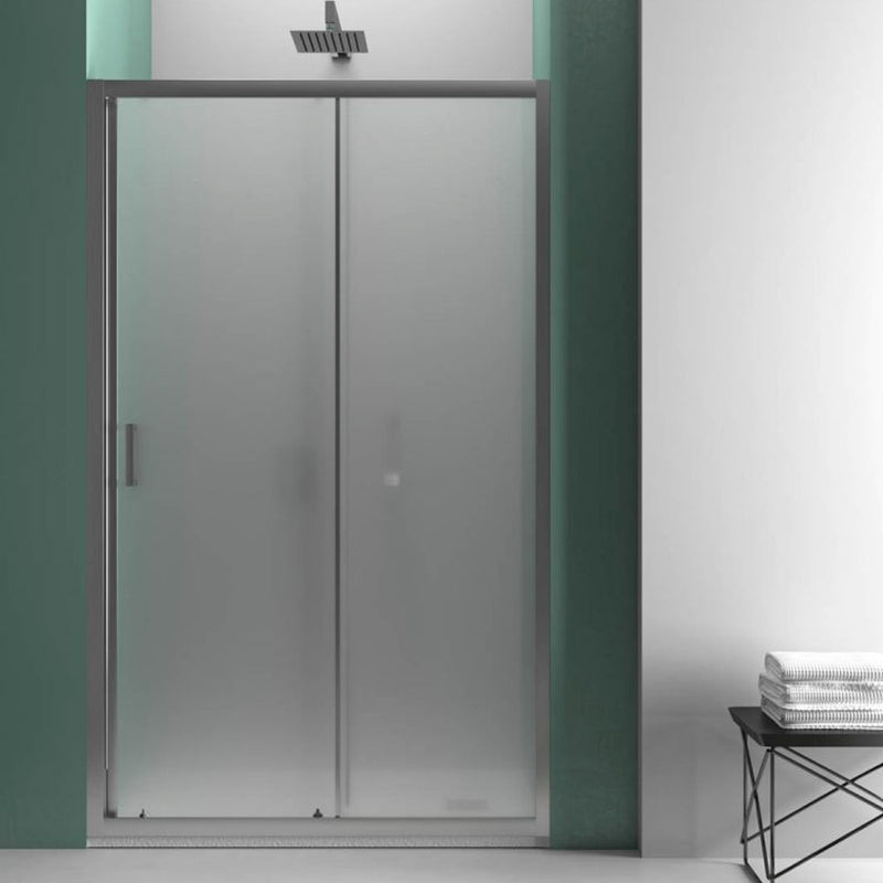 Porta doccia per nicchia 120 cm modello Smart con apertura scorrevole in cristallo temperato opaco da 6 mm by CeramicStore | Lo specialista del tuo bagno