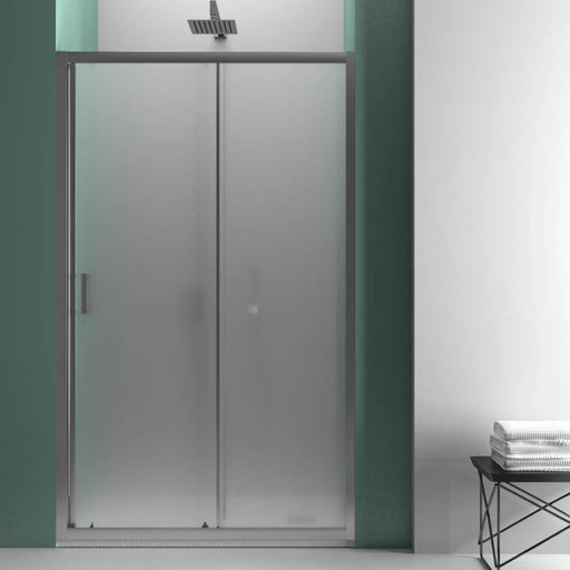 Porta doccia per nicchia 120 cm modello Smart con apertura scorrevole in cristallo temperato opaco da 6 mm by CeramicStore | Lo specialista del tuo bagno