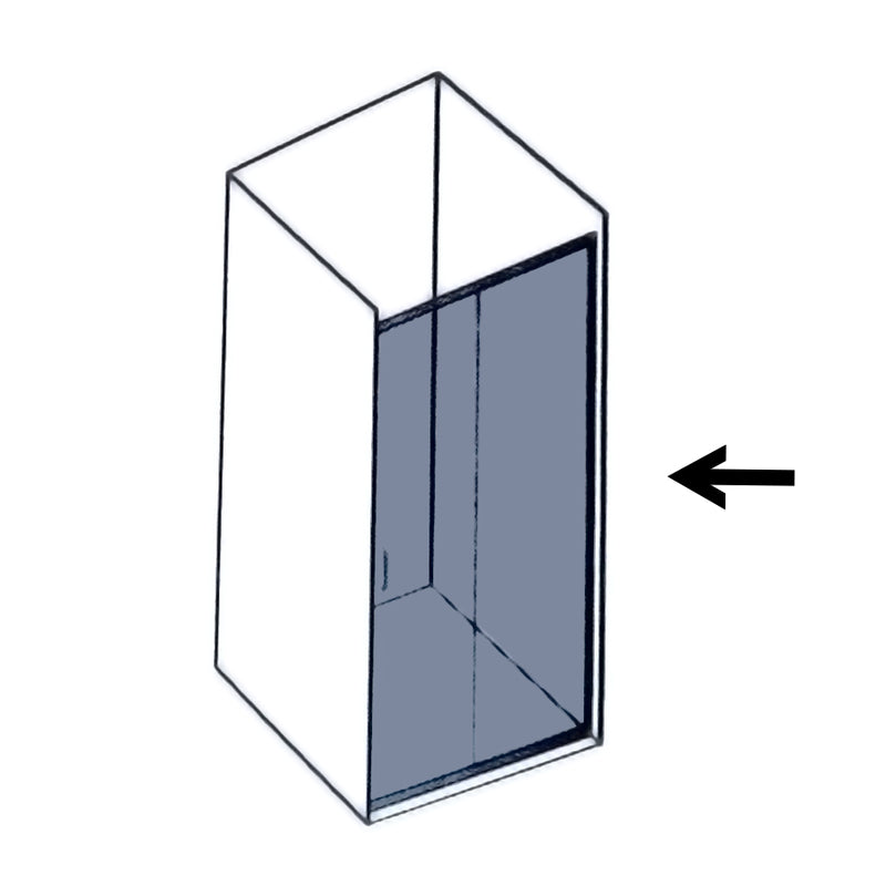 Porta doccia per nicchia 120 cm modello Smart con apertura scorrevole in cristallo temperato opaco da 6 mm by CeramicStore | Lo specialista del tuo bagno