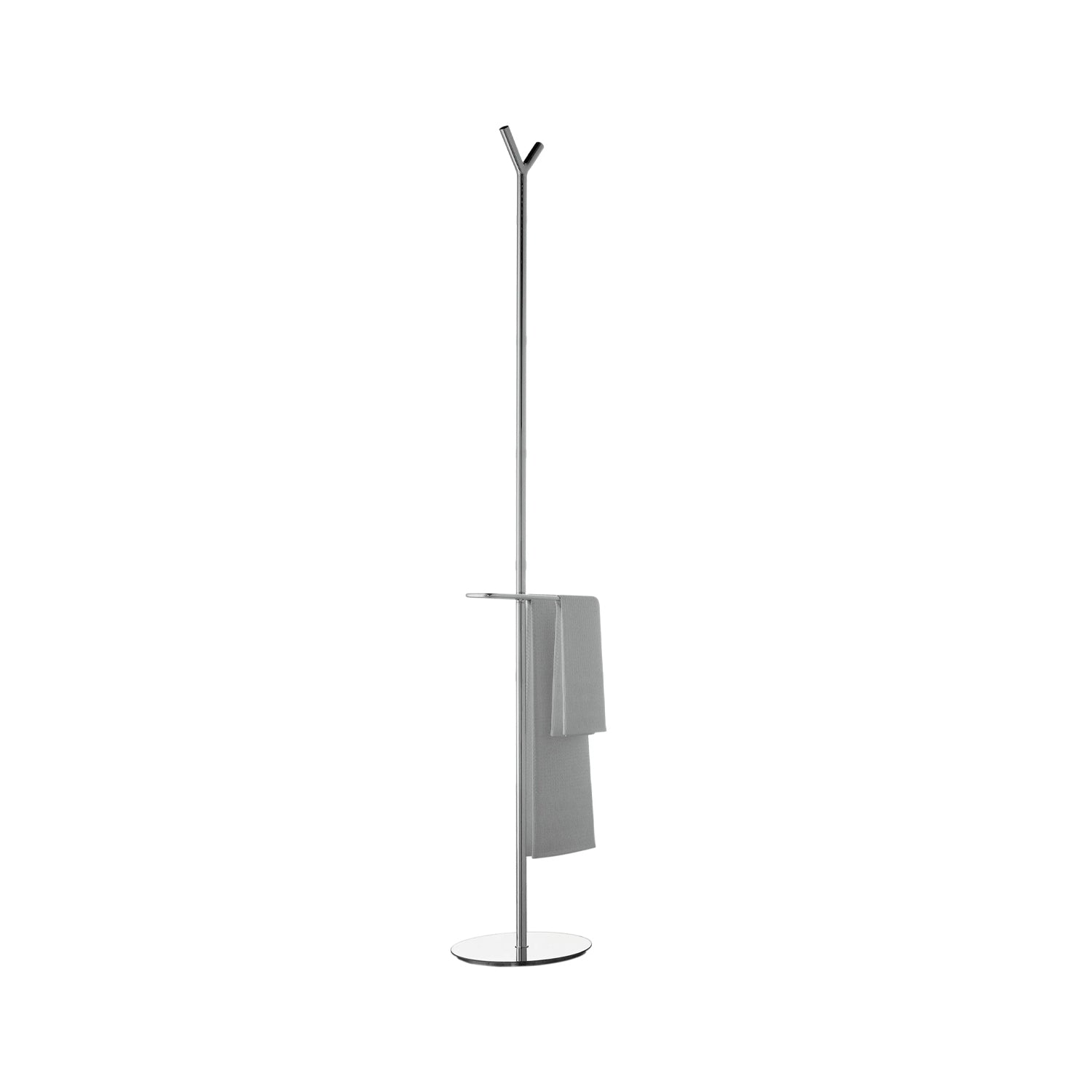 Piantana con portasalviette e 2 appendini in ottone cromato Planets di Colombo Design